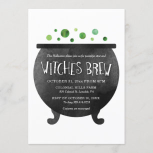 Witches Brew Halloween Party Invitation
