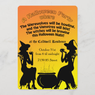 Witches Brew Halloween Party Invitation