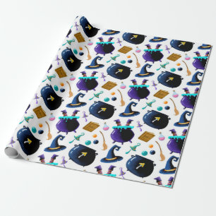 Witches Brew Halloween Pattern Wrapping Paper