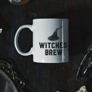 Witches Brew   Happy Halloween   Witches Hat Two-Tone Coffee Mug