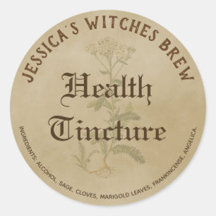 Witches Brew Health Tinture Classic Round Sticker