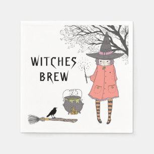 Witches Brew Spooky Witch  Napkin