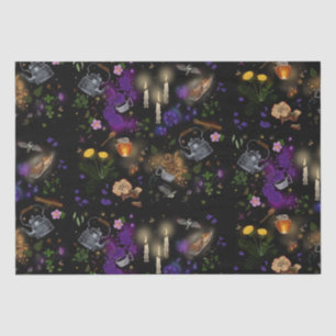 Witches Brew Tea and Cottagecore Pattern  Tissue Paper