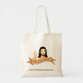 Witches Brew White Jesus Approved Tote Bag