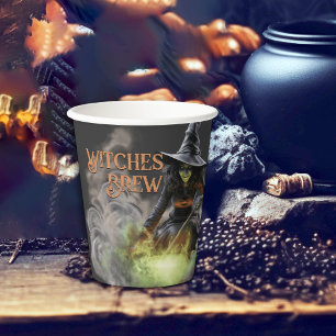 Witches Brew Wicked Witch Halloween Party Paper Cups