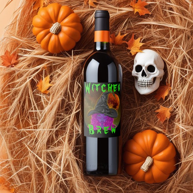 Witches Brew Wine Label (Creator Uploaded)