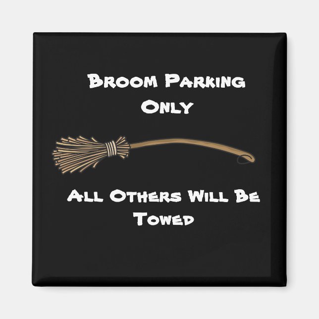 Witches Broom Halloween  Magnet (Front)