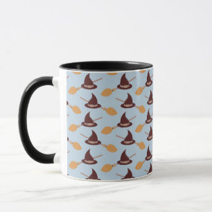 Witches Broomsticks and Hat Pattern Halloween Mug