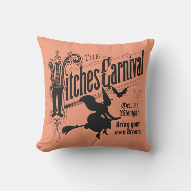 Witches Carnival for Halloween Cushion (Front)