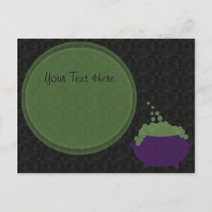 witches cauldron bublle card