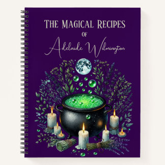 Witches' Cauldron Recipes Personalised Notebook