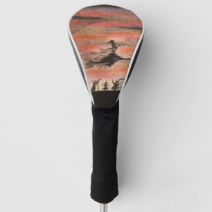 Witches Celebrate a Full Moon During Halloween Golf Head Cover