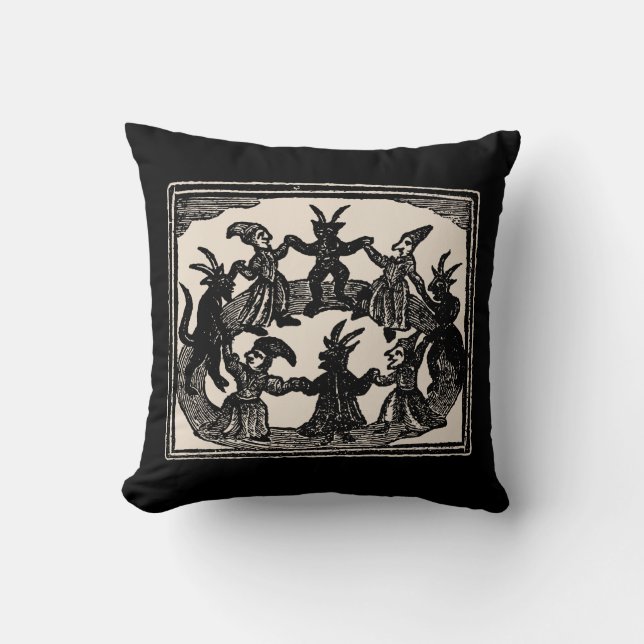 Witches Circle Dance Cushion (Front)