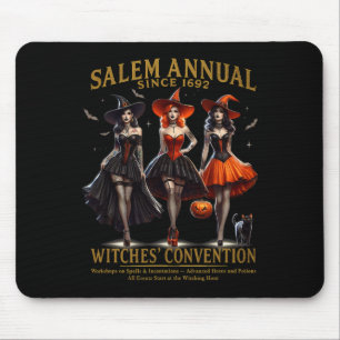 Witches' Convention Halloween Girls Salem Annual S Mouse Mat