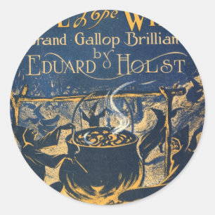 witches coven classic round sticker