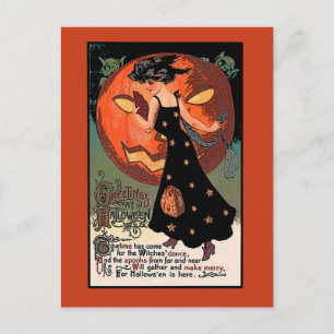 Witches Dance Halloween Greeting Card