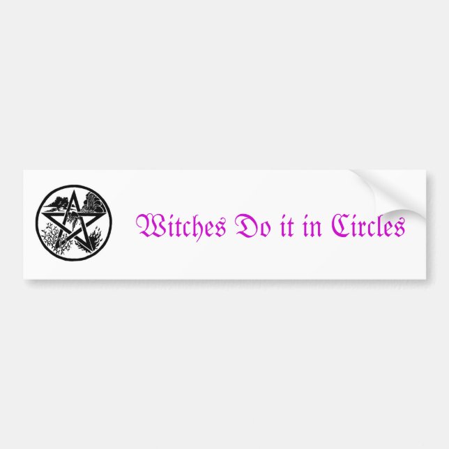 Witches Do it in Circles Bumper Sticker (Front)