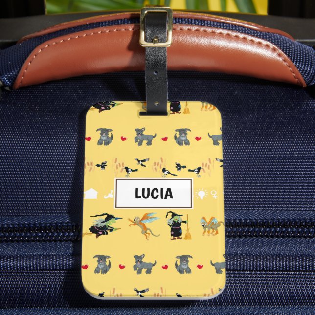 Witches, flying monkeys, little dogs luggage tag (Front Insitu 2)