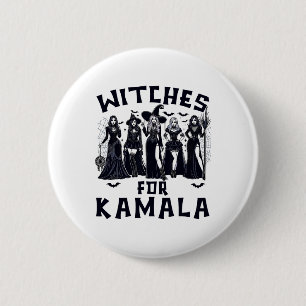 Witches For Kamala Harris Election 2024 Halloween 6 Cm Round Badge