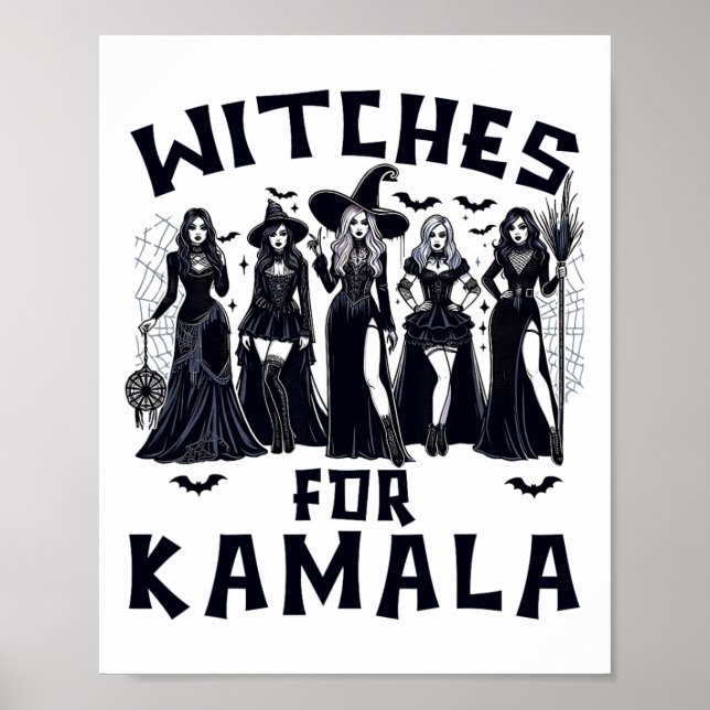 Witches For Kamala Harris Election 2024 Halloween  Poster (Front)
