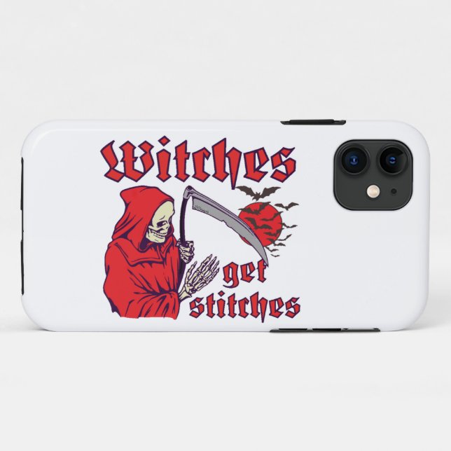 WITCHES GET STITCHES funny scary halloween         Case-Mate iPhone Case (Back (Horizontal))
