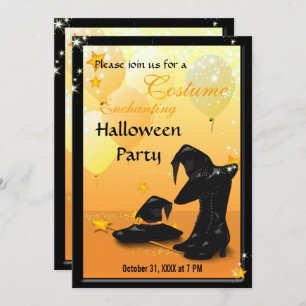 Witches Halloween Enchanting Witch Invitation 2