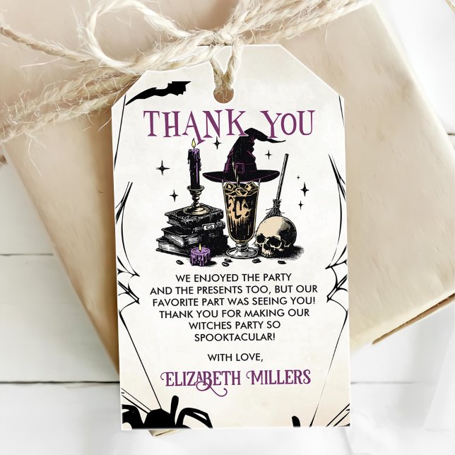 Witches Halloween Night Party Gift Tags (Creator Uploaded)