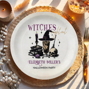 Witches Halloween Night Party Paper Plate