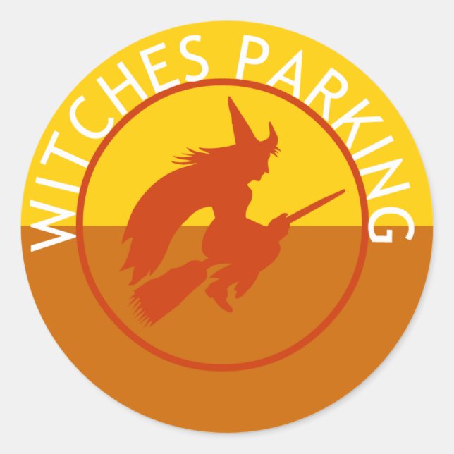 Witches Halloween Parking Sticker (Front)