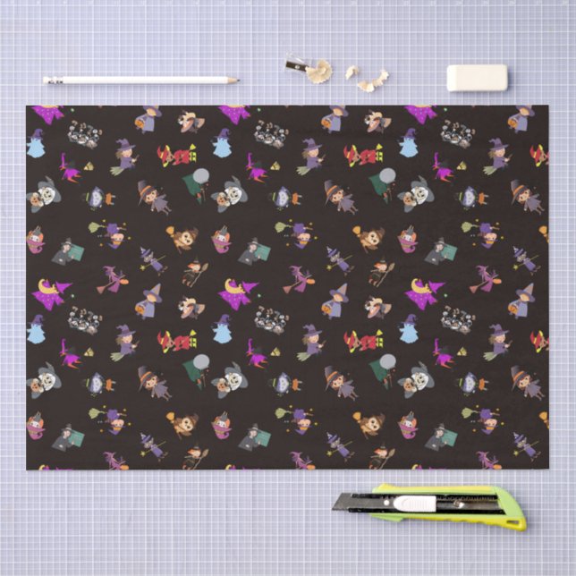 Witches Halloween pattern Tissue Paper (Craft)