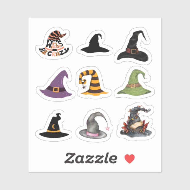 Witches Hats Sticker (Sheet)