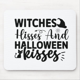 Witches Hisses And Halloween Kisses Mouse Mat