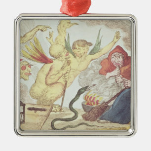 Witches in a Hayloft Metal Tree Decoration