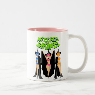 Witches in Bikinis Coffee Mug w/ pink lining
