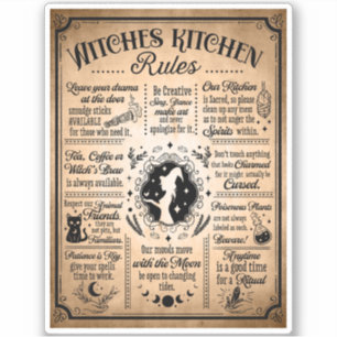 Witches Kitchen Rules Vintage Halloween
