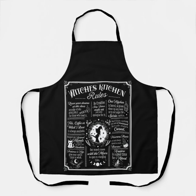 Witches Kitchen Rules Vintage Halloween  Apron (Front)