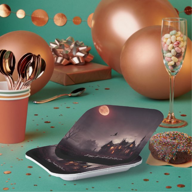 Witches Lair Halloween Paper Plate (Multi)