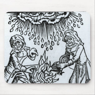 Witches Making a Spell, 1489 Mouse Mat