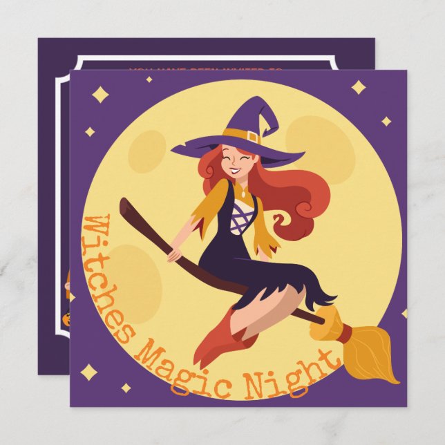 Witches Night Halloween Costume Party | Invitation (Front/Back)