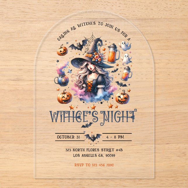 Witches Night Halloween Party Invitation (Front)