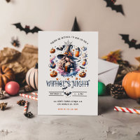 Witches Night Halloween Party Invitation