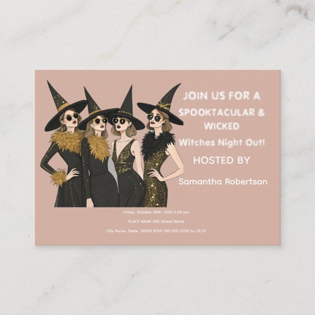 Witches Night Out  Enclosure Card (Front)