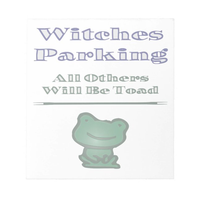 Witches Parking Notepad (Front)