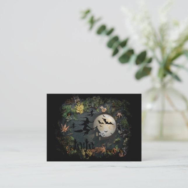 Witches party night  card (Standing Front)