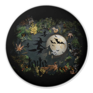 Witches Party Night Ceramic Knob