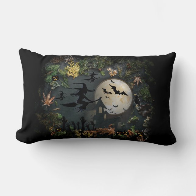 Witches Party Night Lumbar Cushion (Front)