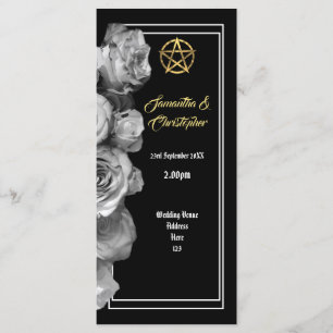 Witches pentacle wedding program programme