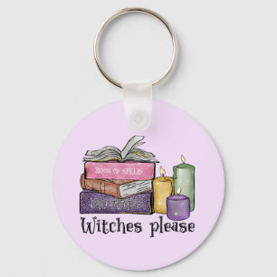 Witches Please   For Book Lover   Librarian Key Ring