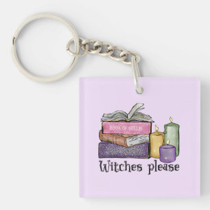 Witches Please   For Book Lover   Librarian Key Ring