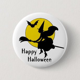 Witches Ride Happy Halloween 6 Cm Round Badge
